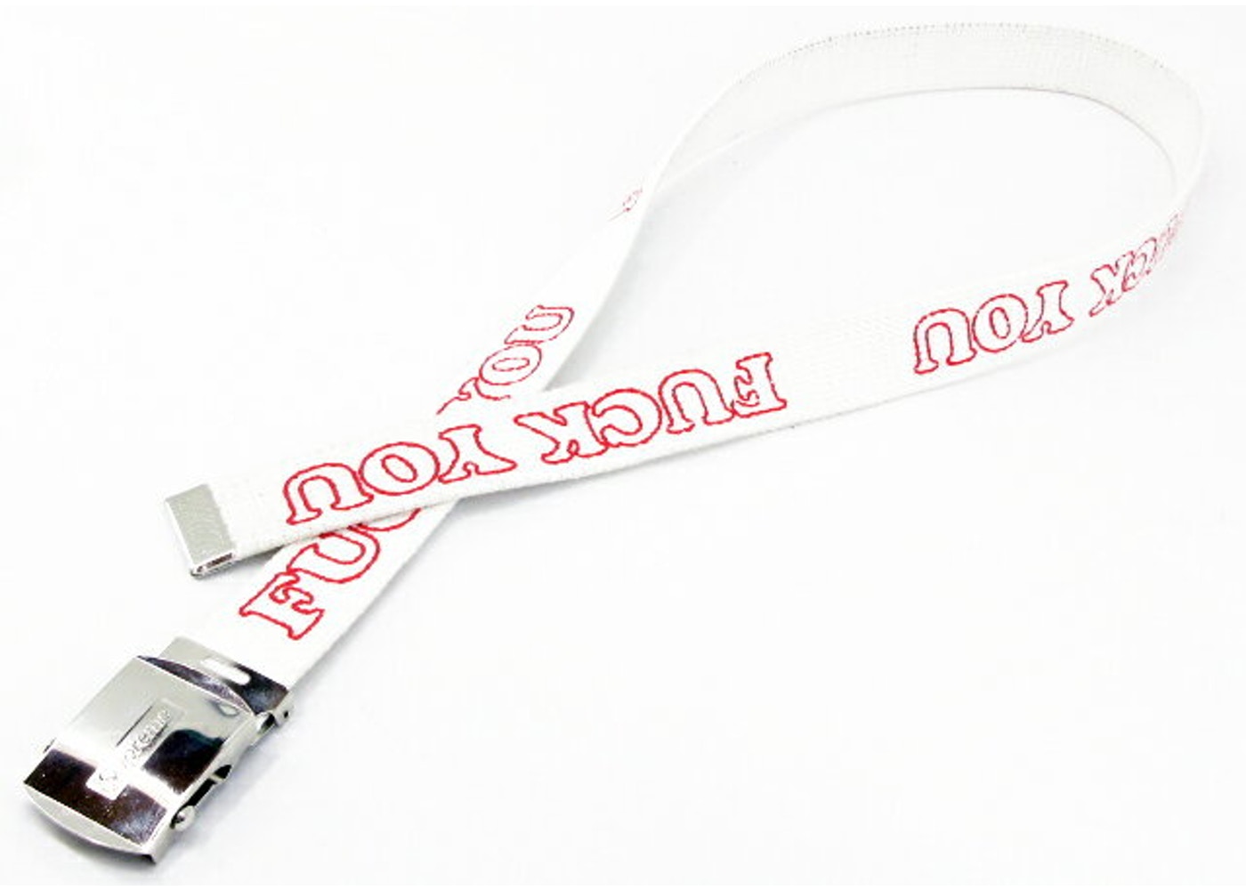 Supreme Hysteric Glamour Fuck You Belt White Fall Winter