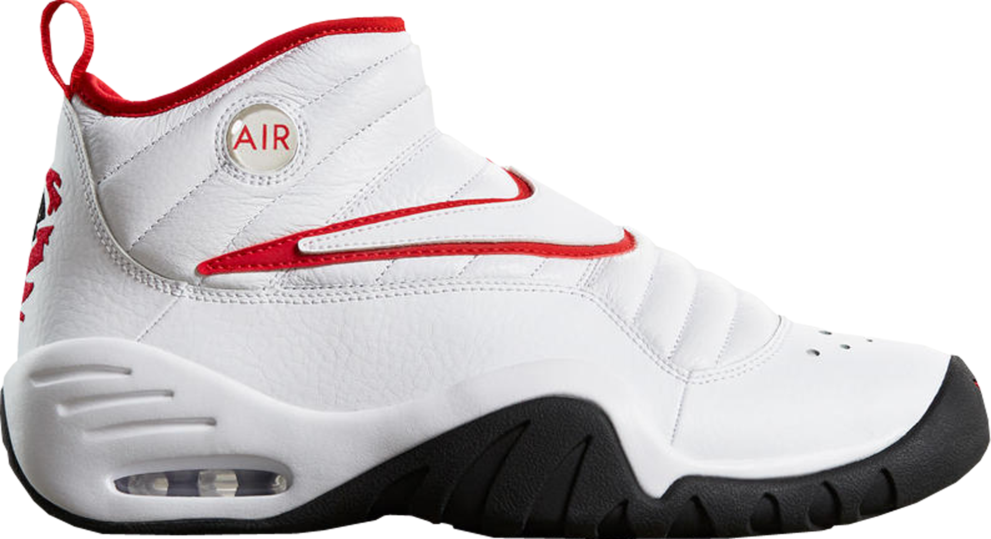 Nike air shake store ndestrukt white and red