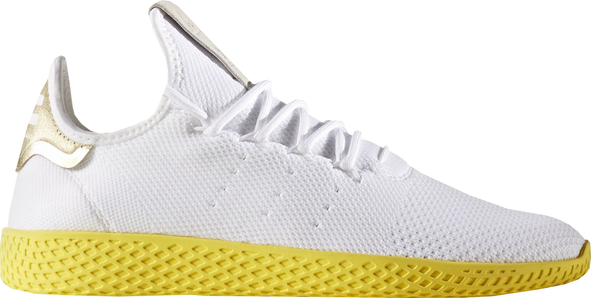 Adidas Pharrell Williams HU Kids Size 6.5 Youth Yellow White Tennis Shoes  ap9965