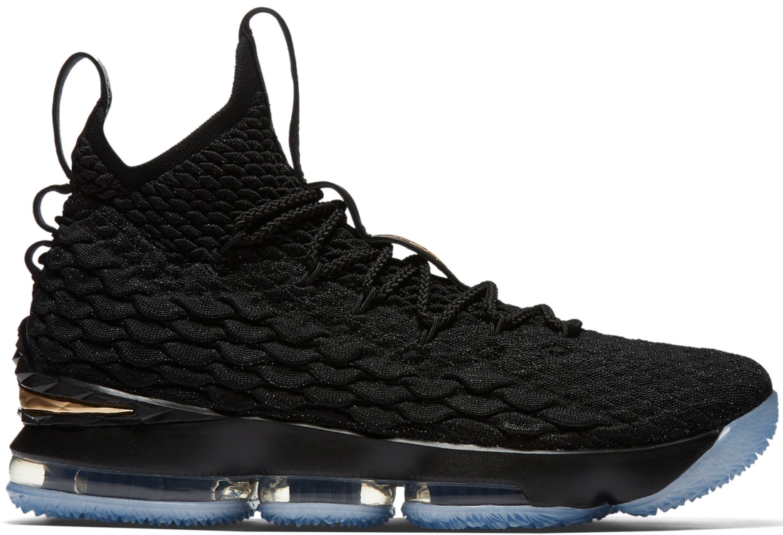 black metallic gold lebron 15
