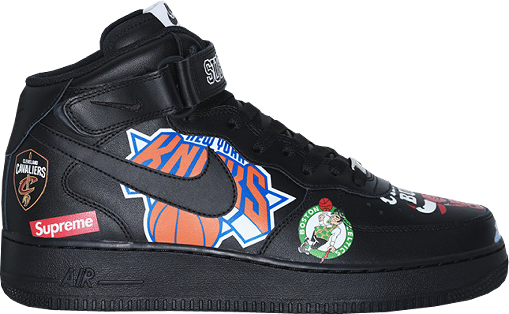 Nike Air Force 1 Mid Supreme NBA Black
