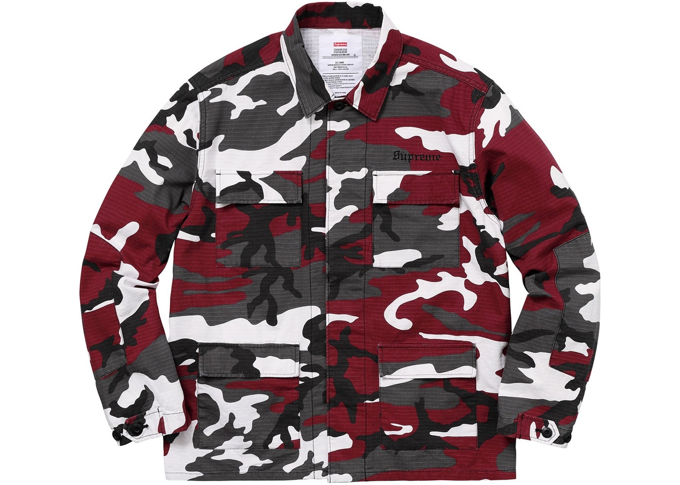 Supreme Hellraiser BDU Shirt Red Camo Spring/Summer 2018