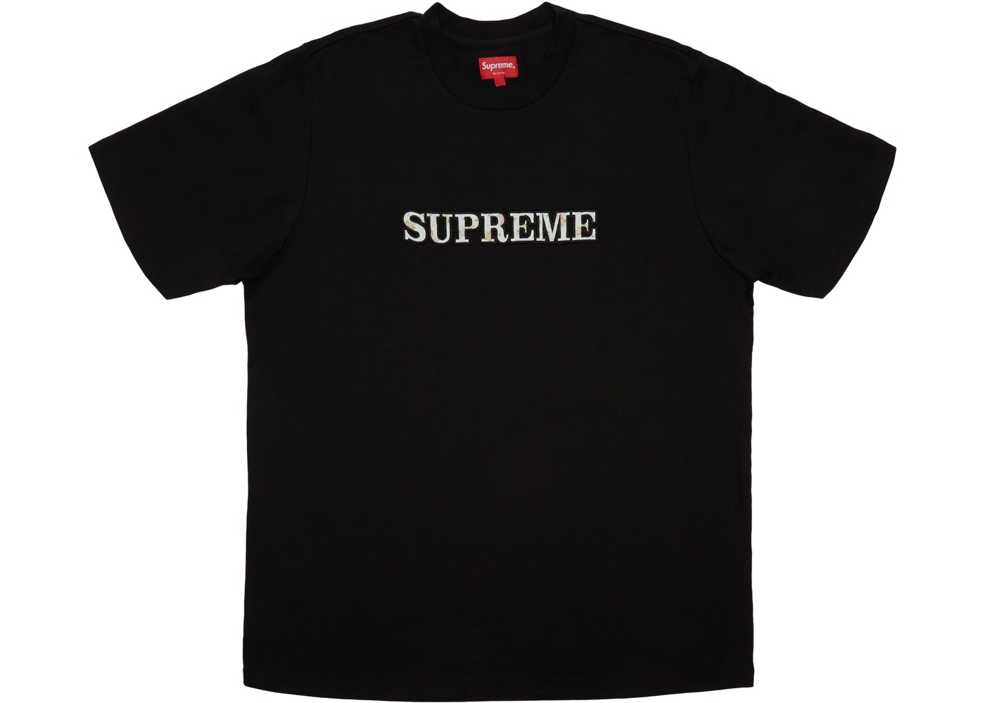 Supreme Floral Logo Tee Black - StockX News