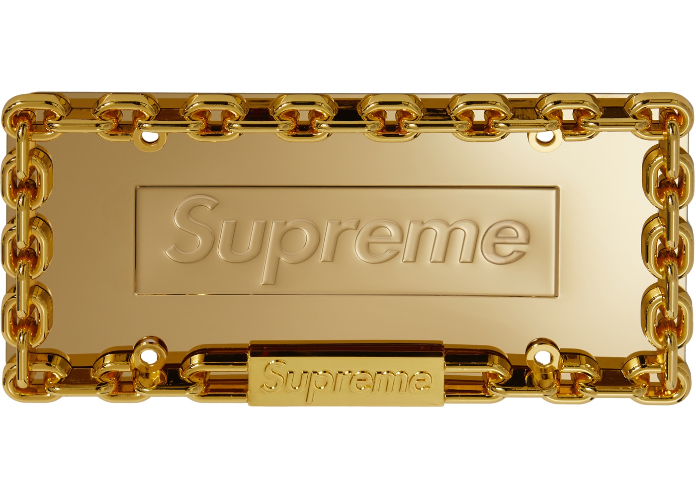 Supreme Chain License Plate Frame Gold - StockX News