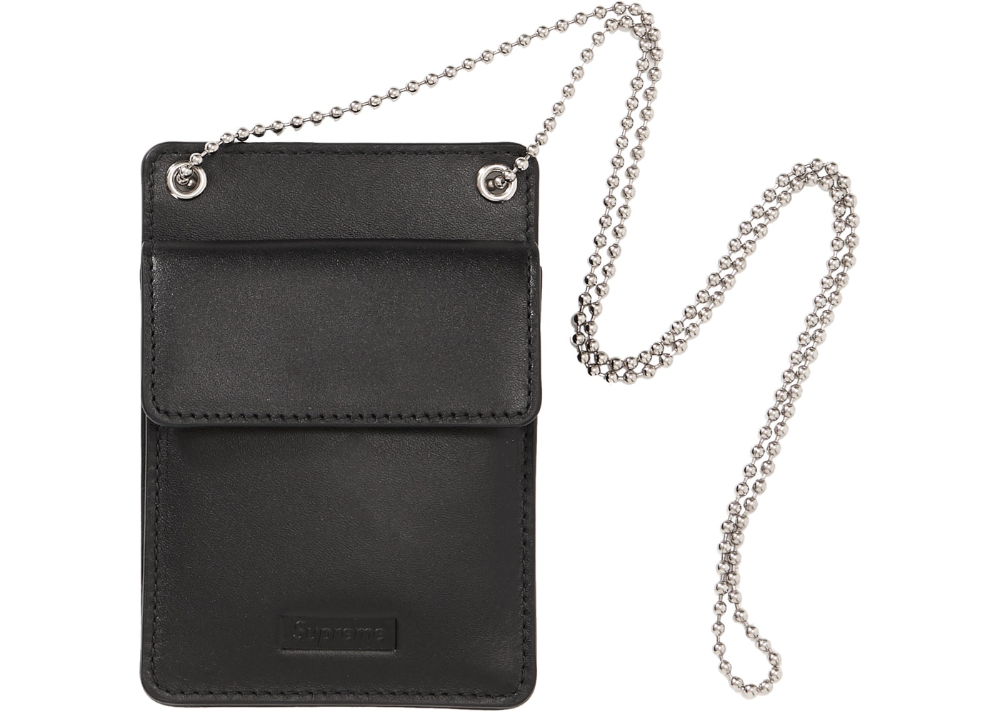 Supreme Leather ID Holder + Wallet Black - StockX News