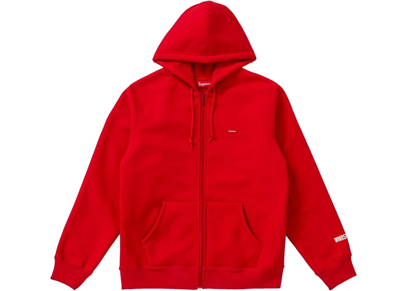 Supreme WINDSTOPPER Zip Up Hooded Sweatshirt Red