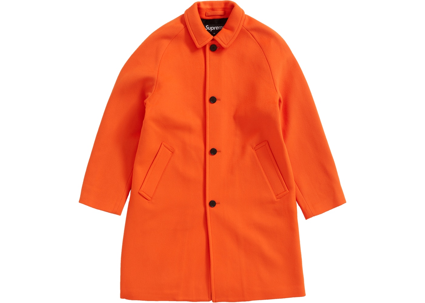 Supreme Wool Trench Coat Neon Orange Fall/Winter 2018