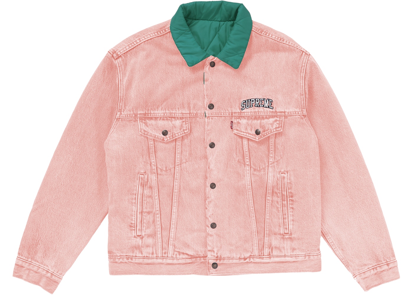 Supreme Levi's Quilted Reversible Trucker Jacket Pink - StockX News