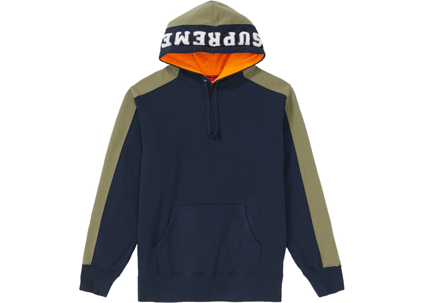 Supreme Paneled Hooded Sweatshirt Navy Fall/Winter 2018