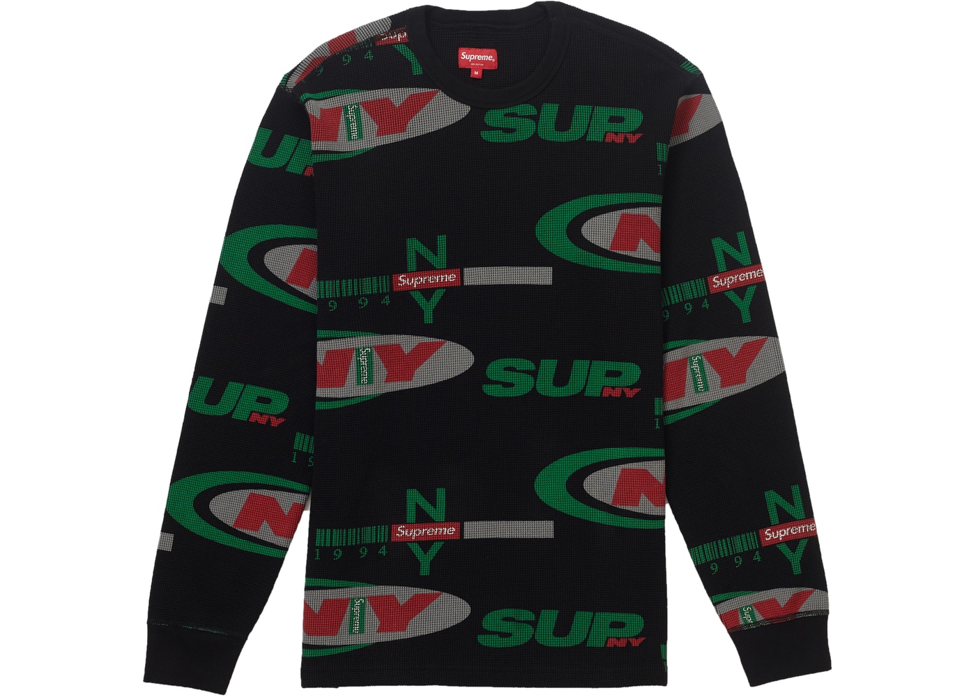 Supreme Supreme NY Waffle Thermal Black Fall/Winter 2018