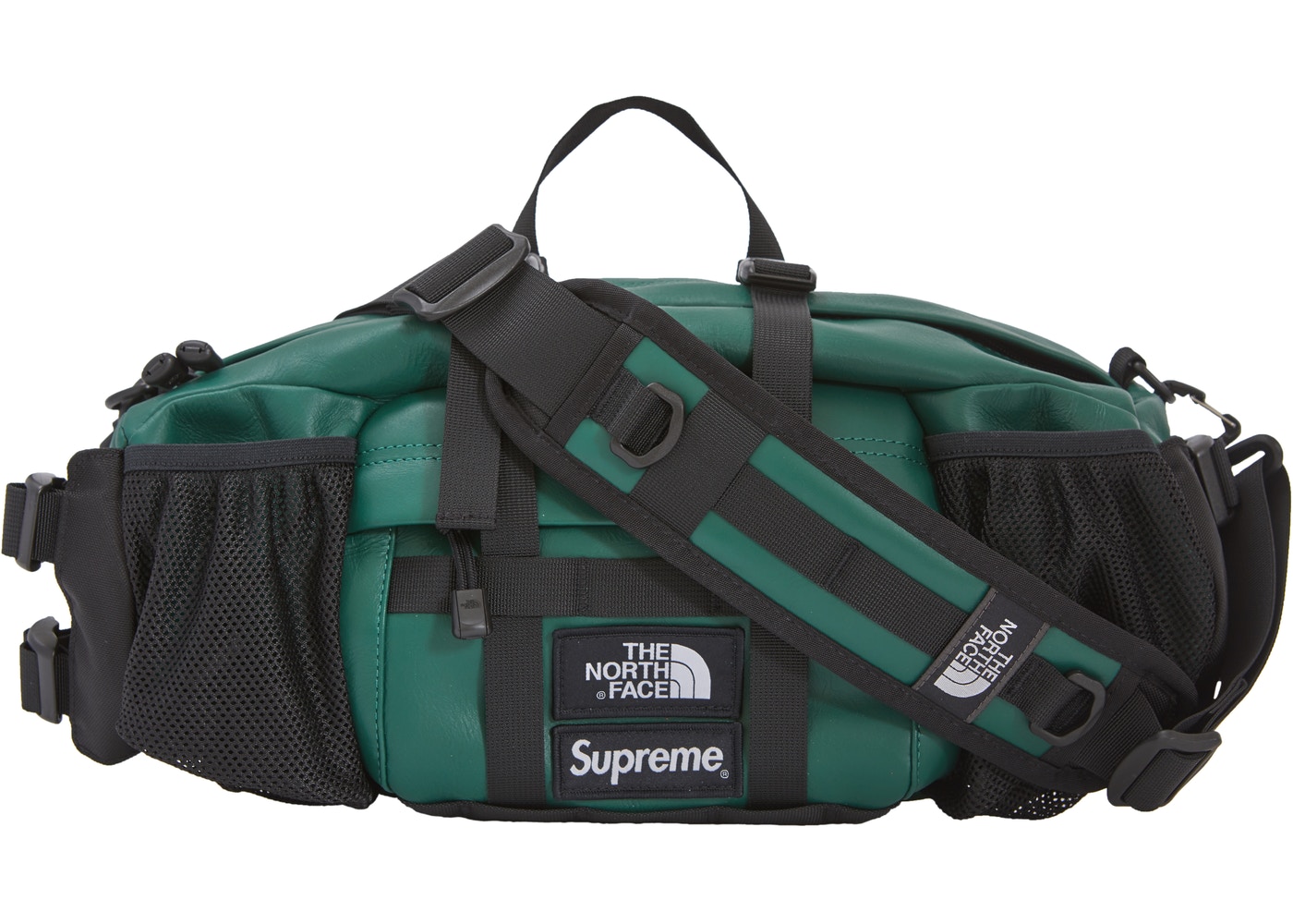 Supreme The North Face Leather Mountain Waist Bag Dark Green