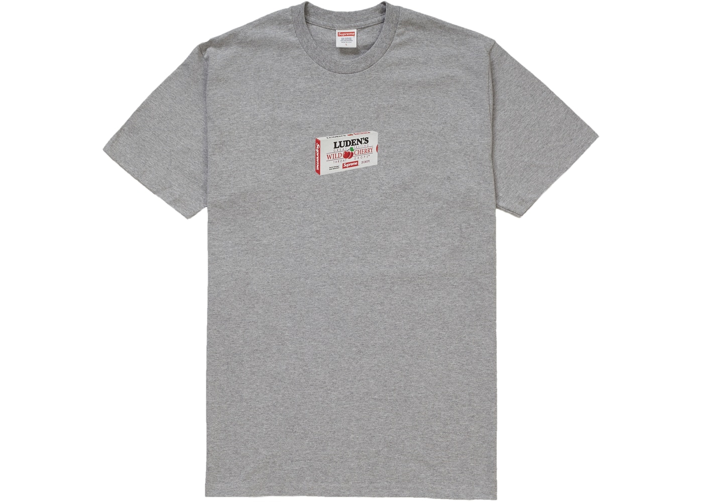 標準保証Supreme Verify Tee Heather Grey L グレー Tシャツ/カットソー(半袖/袖なし)