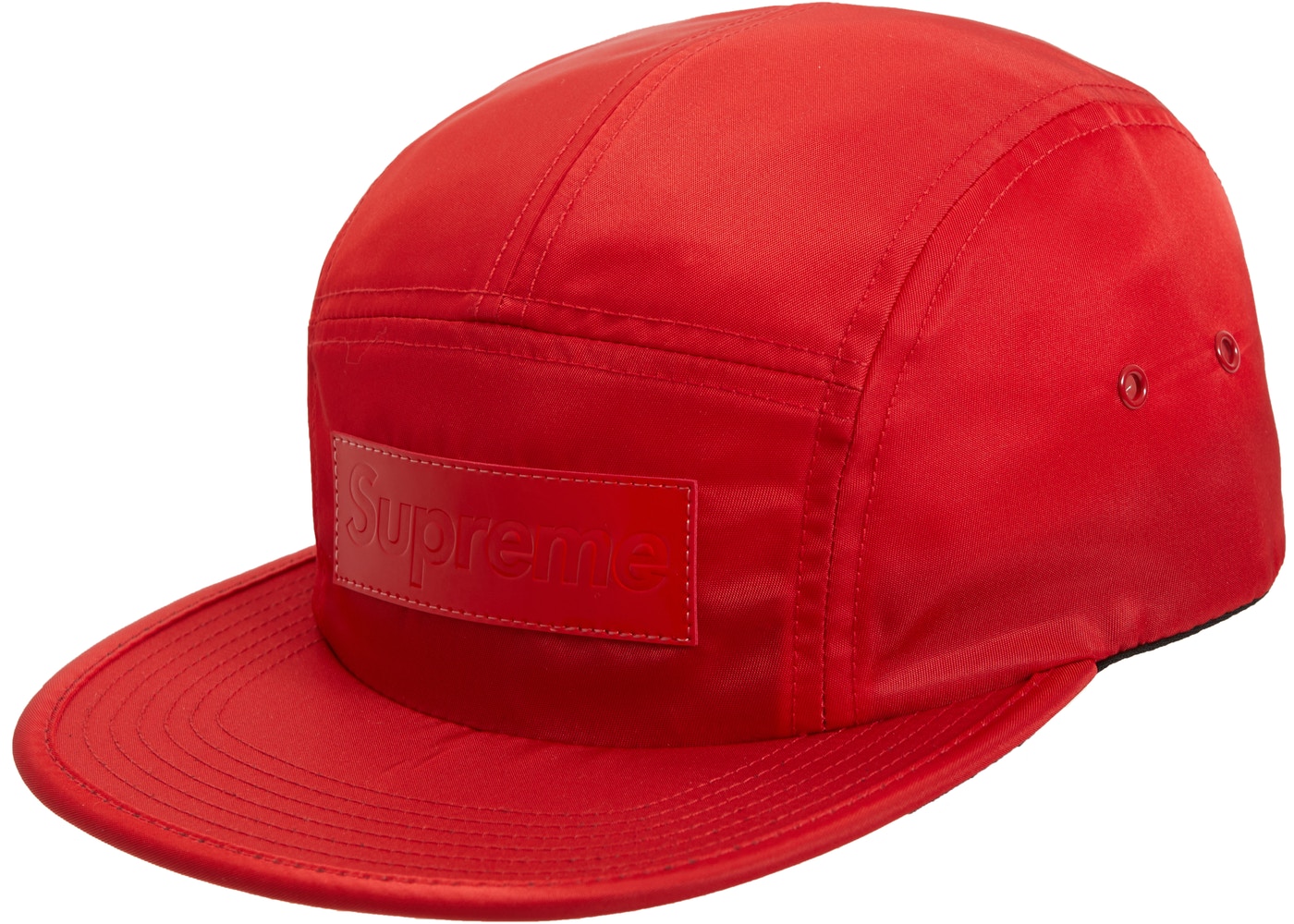 Red 2-Tone Leather Camp Cap – Maison-B-More Global Store