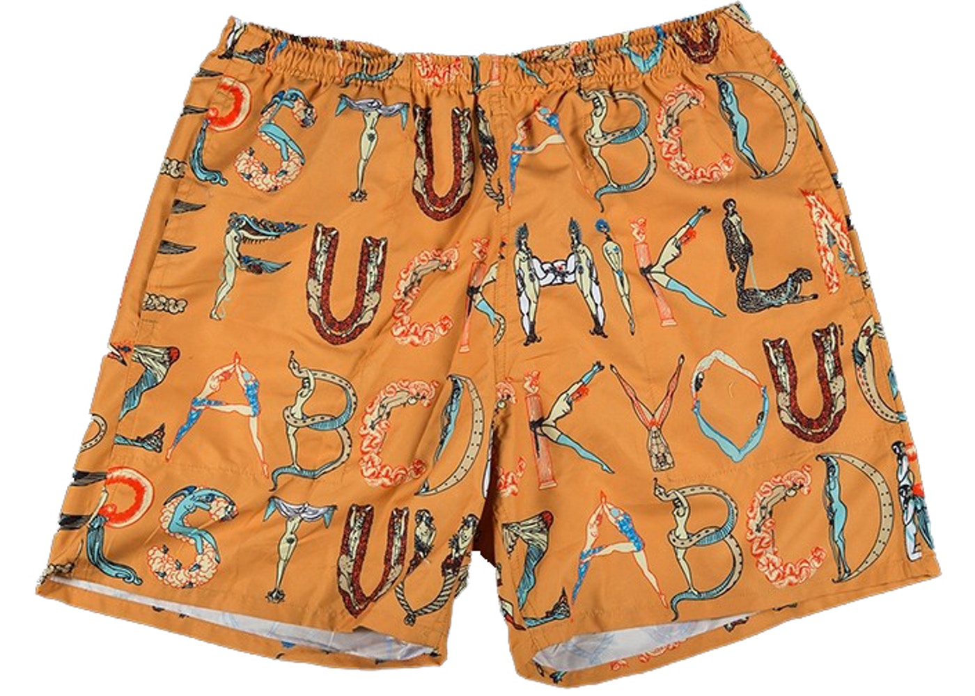 Supreme Alphabet Water Short Orange Spring/Summer 2018