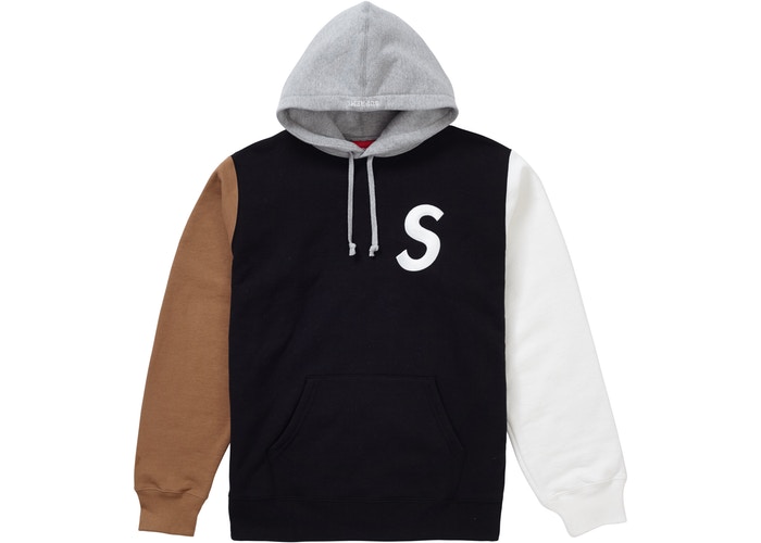 Supreme S Logo Colorblocked Hooded Sweatshirt Black - StockX News