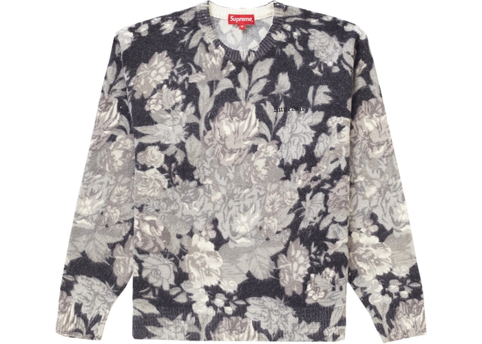 Supreme Printed Floral Angora Sweater S-