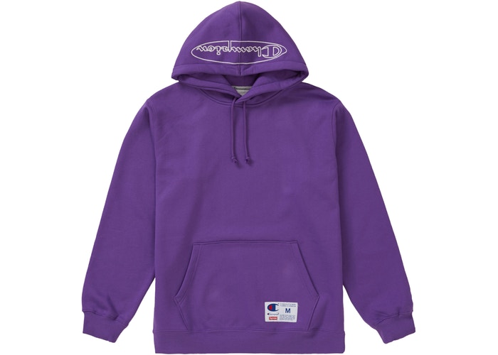 Supreme Champion Hooded Sweatshirt Purple