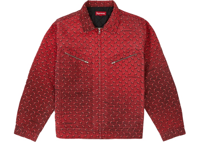 Supreme Diamond Plate Work Jacket Red Spring/Summer 2019