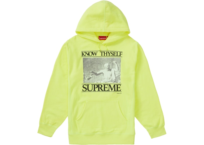 Neon yellow clearance supreme hoodie