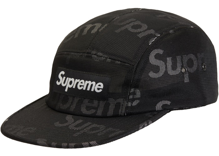 Supreme19ss week9 Lenticular Camp Cap 黒 Supreme-Lenticular-Logo-Camp-