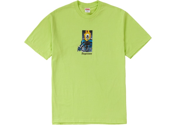 Neon green shop supreme shirt