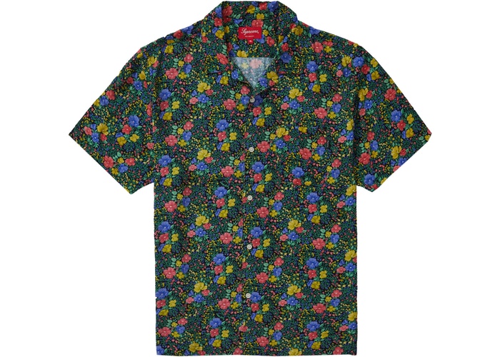 Supreme Mini Floral Rayon S/S Shirt Black Spring/Summer 2019