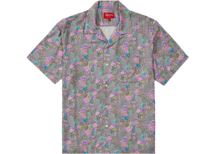 Supreme Mini Floral Rayon S/S Shirt Dusty Purple Spring/Summer 2019