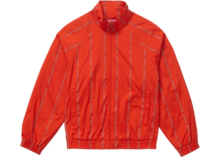 supreme reflective trackjacket 新品未使用 Supreme Reflective Text Track Jacket Orange Fall/Winter 2018