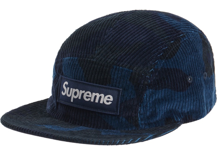 Supreme Corduroy Camo Camp Cap Navy - StockX News