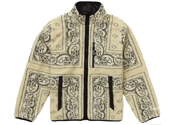 Supreme Reversible Bandana Fleece Jacket Tan - StockX News