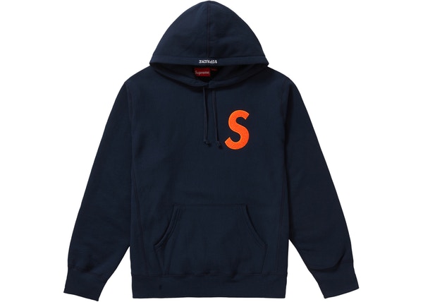 Supreme S Logo Hoodie Navy - StockX News