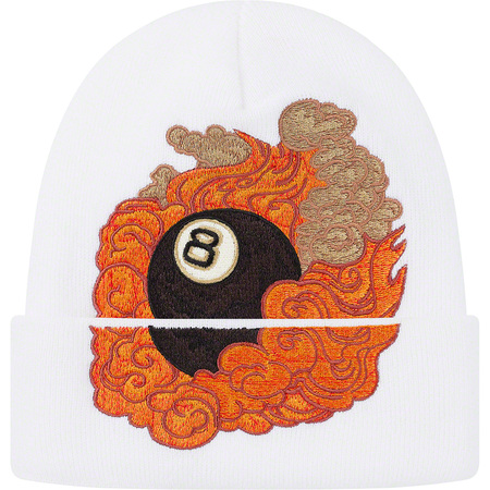 Supreme Martin Wong 8-Ball Beanie White Fall/Winter 2019