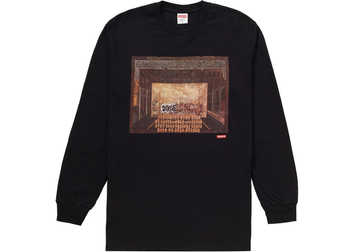 トップス Supreme Martin Wong Attorney Street L/S Supreme Martin Wong Attorney Street L/S Tee Black