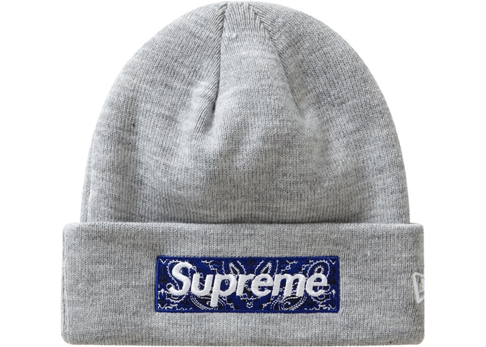 帽子supreme New Era® Box Logo Beanie GREY