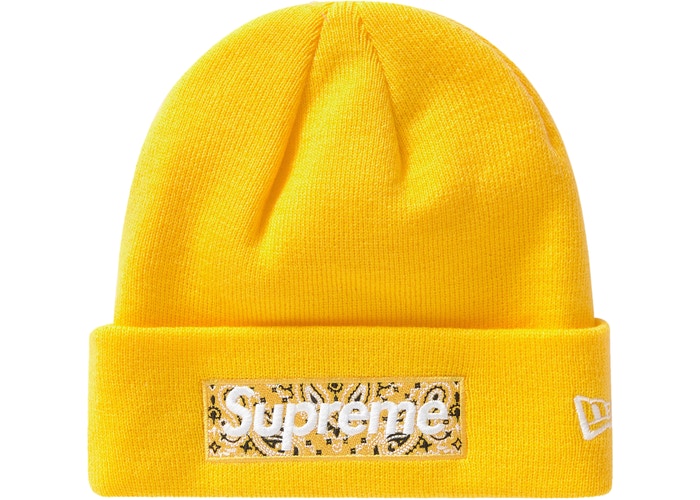 Supreme New Era Box Logo Beanie (FW19) Yellow