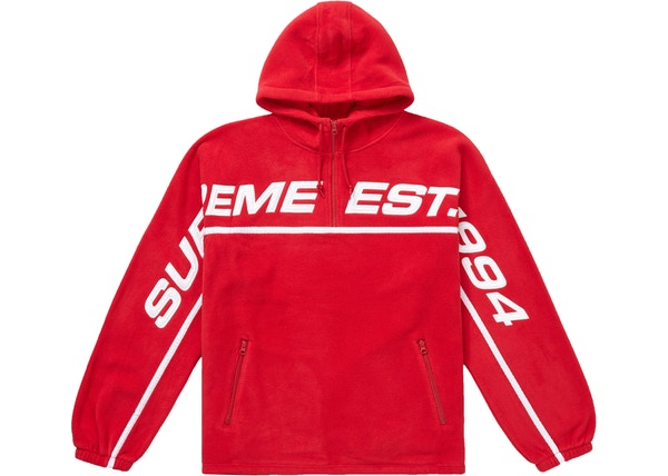 Supreme Polartec Half Zip Hoodie Red - StockX News