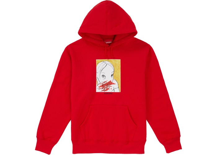 Supreme Nose Bleed Hooded Sweatshirt Red Fall/Winter 2019