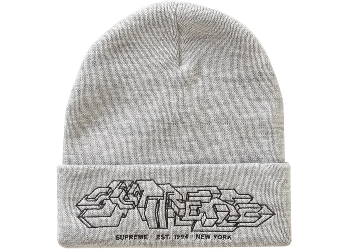 Supreme Delta Logo Beanie Heather Grey Fall/Winter 2019