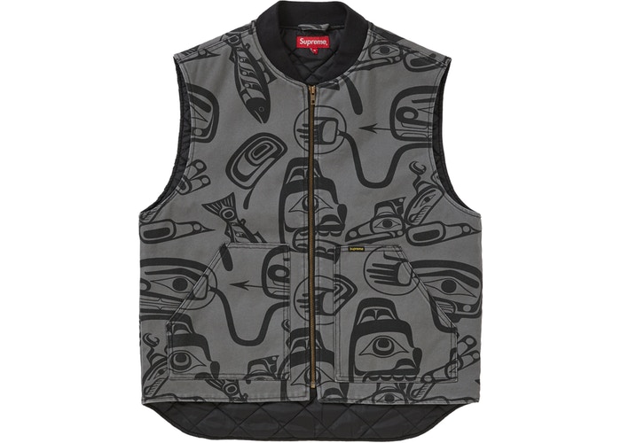 Supreme Haida Work Vest Grey Fall/Winter 2019 Apparel