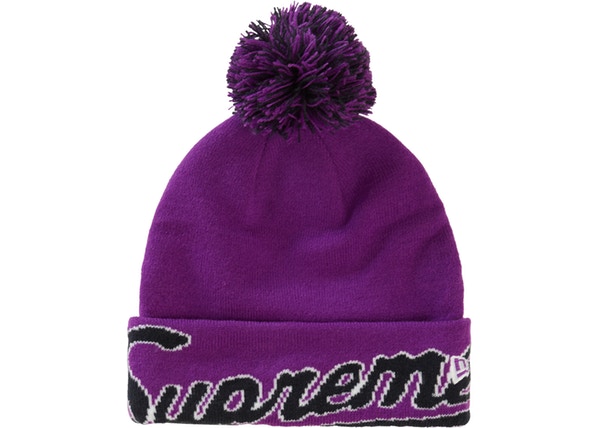 Supreme New Era Script Beanie 紫 Supreme New Era Script Cuff Beanie Purple - StockX News