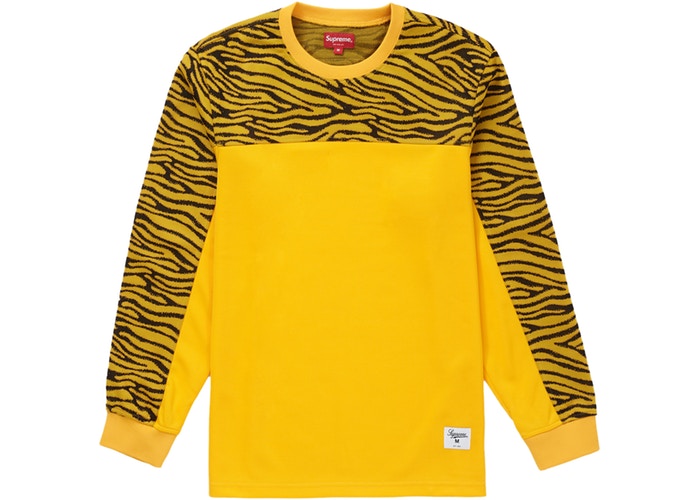 Supreme Zebra L/S Top Yellow Fall/Winter 2019 Apparel