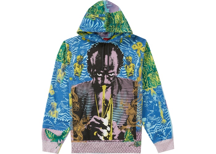 Supreme Miles Davis Hooded Sweatshirt Blue Spring/Summer 2020