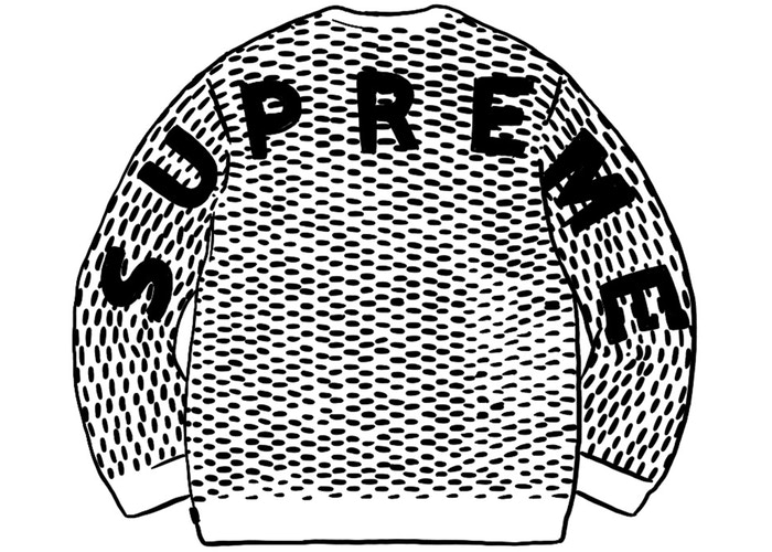 Supreme Back Logo Sweater Checkerboard Spring/Summer 2020