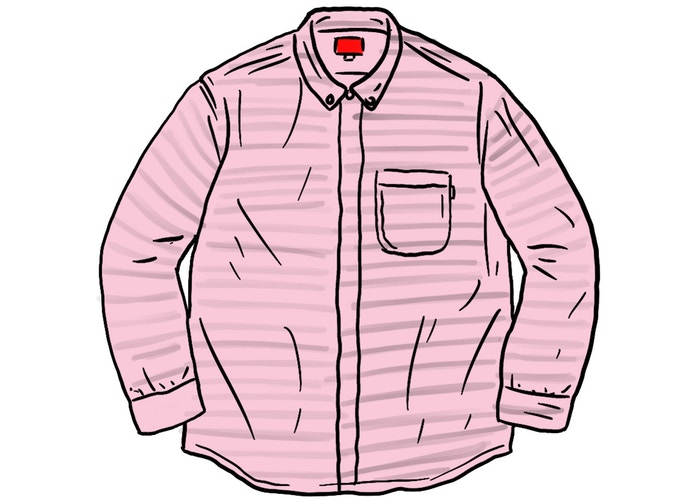 Supreme Jacquard Logos Denim Shirt Pink Spring/Summer 2020