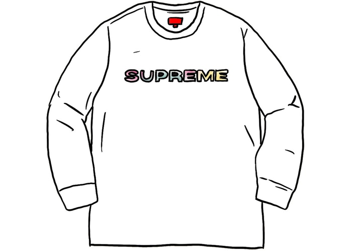 Supreme Meta Logo L/S Top White Spring/Summer 2020