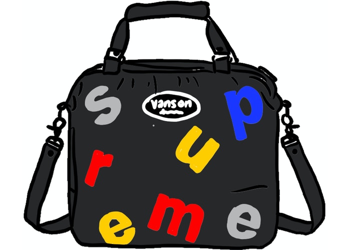 Supreme Vanson Leathers Letters Bag Black Spring/Summer 2020