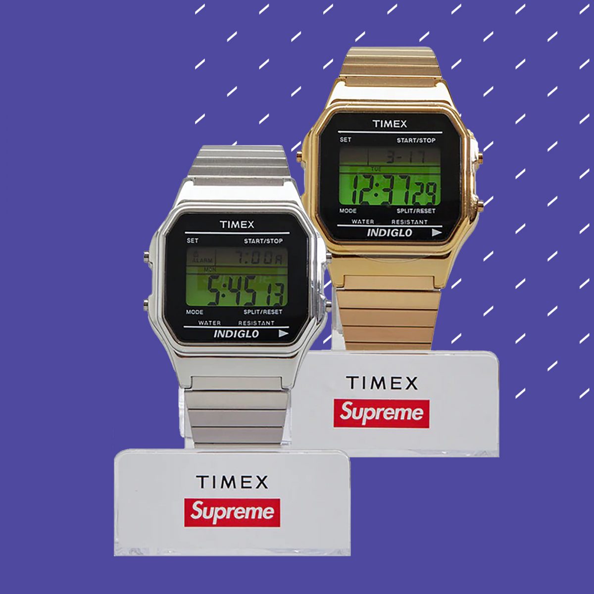 Supreme Timex Digital Watch silver 時計 銀 - 腕時計(デジタル)