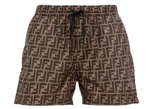 Louis Vuitton Men's Red Gray Striped Swim Shorts